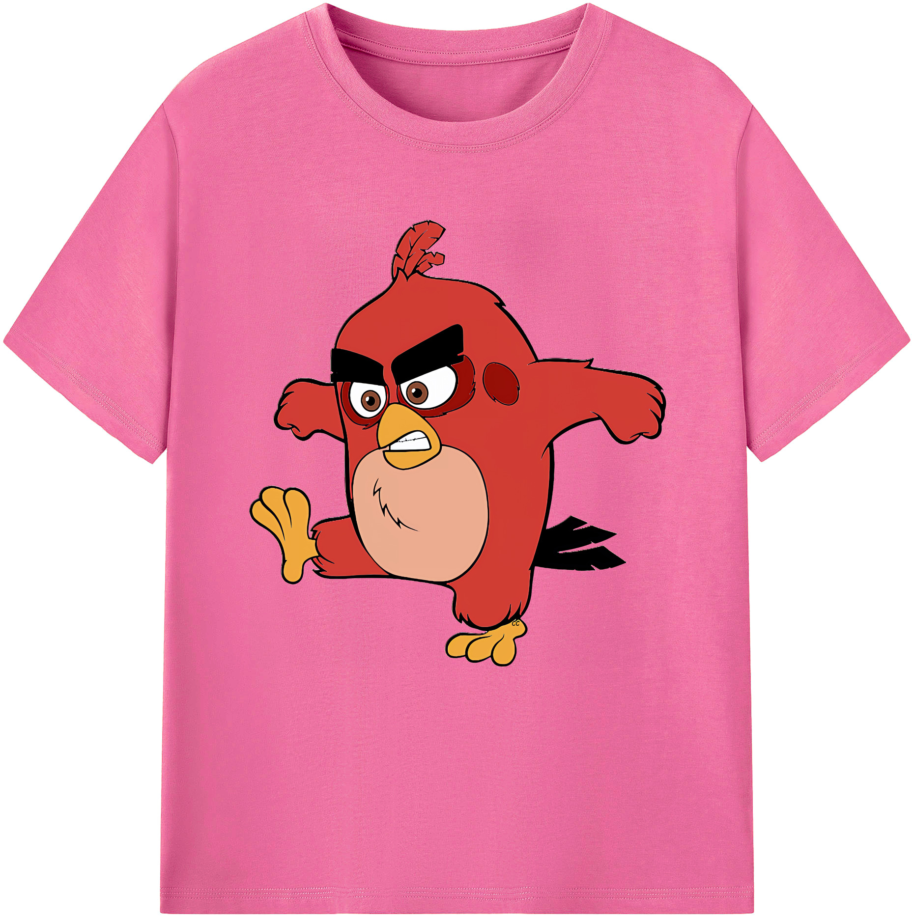 （画像用） Angry Birds アングリーバード レディースカジュアルプリントTシャツ（綿100％）